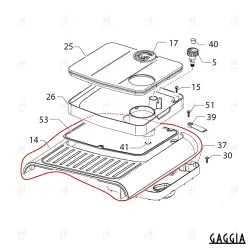 UPPER CASING COVER GREY GXSM, GAGGIA BRERA image