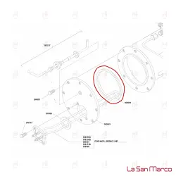 BOILER GASKET 131x123x3MM PTFE SAN MARCO image