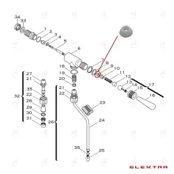 CONICAL PTFE SEAL ø12x5x5mm ELEKTRA image