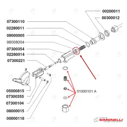 TAP GASKET HOLDER COMPLETE SIMONELLI image