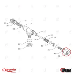 NUT S/S FOR LEVER TAP GLORIA/CONCEPT image