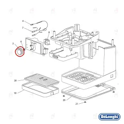 CHANGE OVER SWITCH KNOB DELONGHI EC image