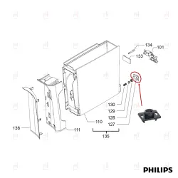 VALVE COVER FOR WATER TANK SAECO/HPILIPS image