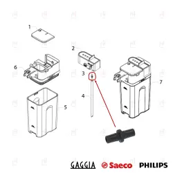 HOSE-END FITTING FOR MILK JUG SAECO/GAGGIA/PHILIPS image
