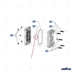 FLAT GASKET Sø12x8x2mm SILICONE LAVAZZA image