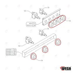 OVAL BUTTON CHROMED FOR PUSH-BUTTONS WEGA image