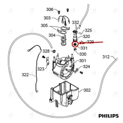 THERMOBLOCK FITTING GASKET PHILIPS/SAECO image