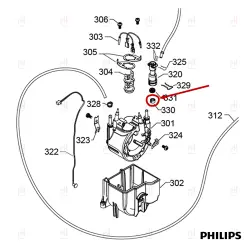 THERMOBLOCK FITTING SPACER PHILIPS/SAECO image