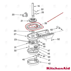 MOTOR HEAD GASKET KITCHENAID image