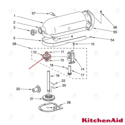 WORM GEAR 23 TEETH KITCHENAID image