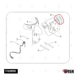 TRANSPARENT COFFEE OUTLET SPOUT COMPAK K3 image