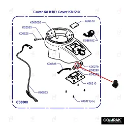 RUBBER BUTTON MIDDLE COMPAK K8/K10 FRESHLINE image