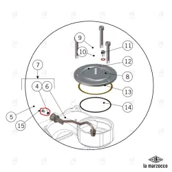 GIGLEUR REMOVVABLE 0.7mm WITH O-RING LA MARZOCCO GS3/STRADA image