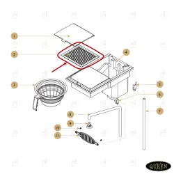 TANK STRAINER GRID PLASTIC QUEEN image