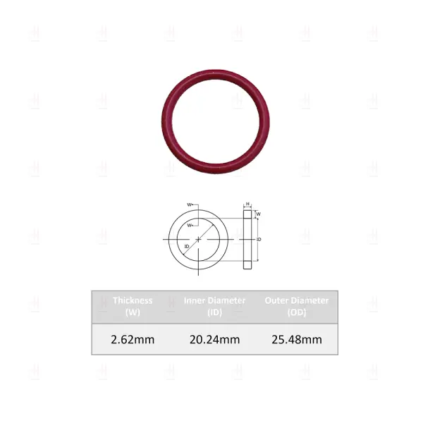 O-RING 03081 RED SILICONE image